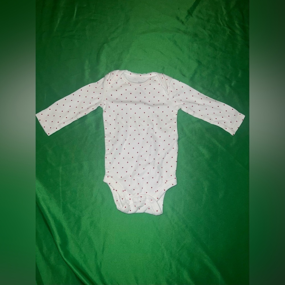 Carter's White and Red Dotted Baby Bodysuit